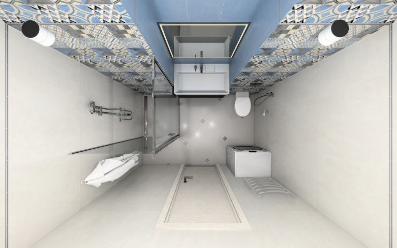 Совмещенный санузел Онда в стиле пэчворк Совмещенный санузел Онда в стиле пэчворк