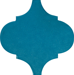 Арабески Майолика синий глянцевый 26x30x0,7