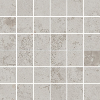 Декор Про Лаймстоун серый светлый матовый мозаичный 30x30x0,9