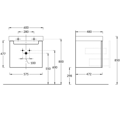 Тумба Buongiorno/Бонджорно подвесная 60 с ящиком 1 + 1, белая Тумба Buongiorno/Бонджорно подвесная 60 с ящиком 1 + 1, белая