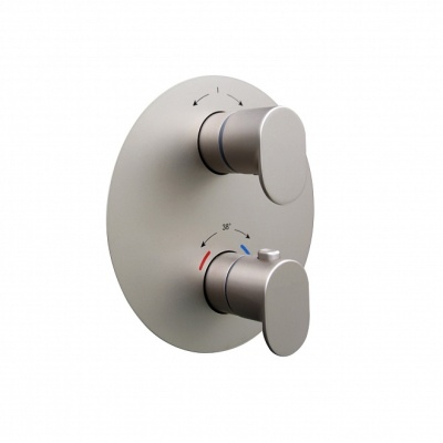 Встраиваемый термостатический смеситель для душа Ole/Оле с регулировкой температуры, титановый атласный