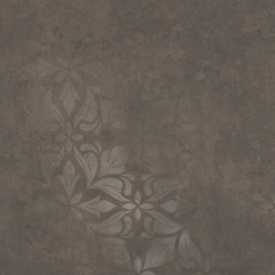 Хадду коричневый матовый декорированный 40,2x40,2x0,8