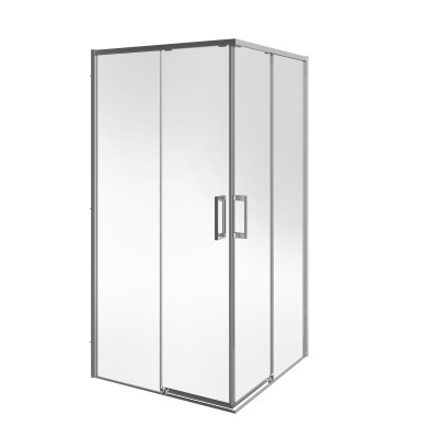 Душевой уголок Lindo/Линдо, раздвижной с функцией плавного открывания и закрывания, квадратный, 100х100х195, хром Душевой уголок Lindo/Линдо, раздвижной с функцией плавного открывания и закрывания, квадратный, 100х100х195, хром