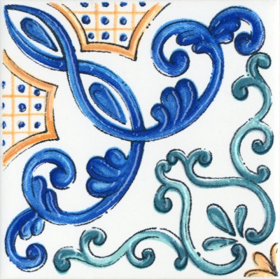 Декор Капри майолика глянцевый 20x20x0,69