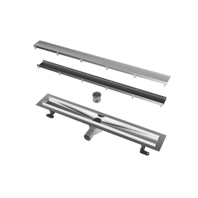 Душевой лоток дабл из нержавеющей стали, 75 см