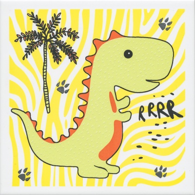 Декор Динозаврики 1 матовый 20x20x0,69 Декор Динозаврики 1 матовый 20x20x0,69