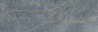 Декор Эвора синий светлый глянцевый обрезной 30x89,5x1,1