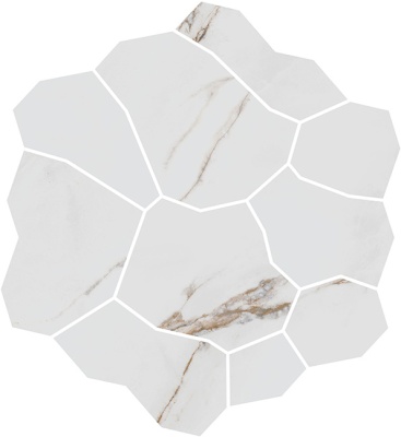 Декор Марсель наборный белый матовый обрезной 31,5x34,2x0,9