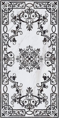 Монте Тиберио белый декорированный лаппатированный обрезной 119,5x238,5x1,1 Монте Тиберио белый декорированный лаппатированный обрезной 119,5x238,5x1,1