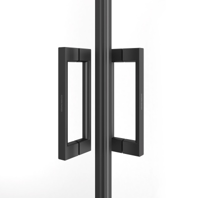 Душевой уголок Lindo/Линдо, раздвижной с функцией плавного открывания и закрывания, квадратный, 100х100х195, матовый черный Душевой уголок Lindo/Линдо, раздвижной с функцией плавного открывания и закрывания, квадратный, 100х100х195, матовый черный