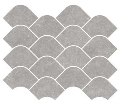 Декор Касабланка наборный серый матовый обрезной 30x25x0,9