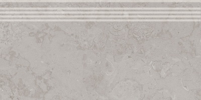 Ступень Про Лаймстоун серый натуральный обрезной 30x60x0,9