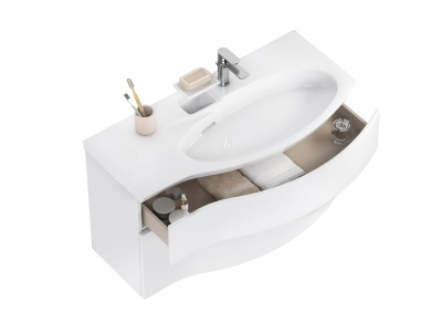 Тумба Riva/Рива 100 см правая, белая матовая Тумба Riva/Рива 100 см правая, белая матовая