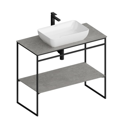 Металлическая структура Plaza Next/Плаза Некст напольная 100, черная матовая