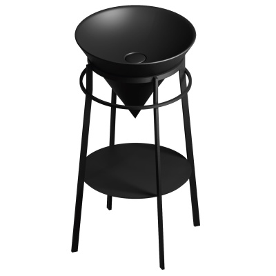 Круглая полка Cono/Коно встраиваемая 43,1, черная матовая