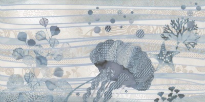 Панно Маритимос глянцевый (из 4 ч. разм. 30х60) обрезной 60x120x0,9