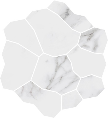 Декор Марсель наборный белый глянцевый обрезной 31,5x34,2x0,9