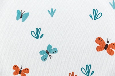 Обои виниловые на флизелиновой основе Уик-энд мотив, оранжево-синий бабочки Обои виниловые на флизелиновой основе Уик-энд мотив, оранжево-синий бабочки