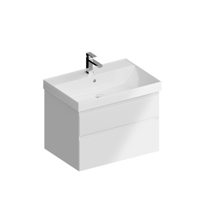 Тумба Cubo/Кубо подвесная с ящиками 70, белая глянцевая Тумба Cubo/Кубо подвесная с ящиками 70, белая глянцевая