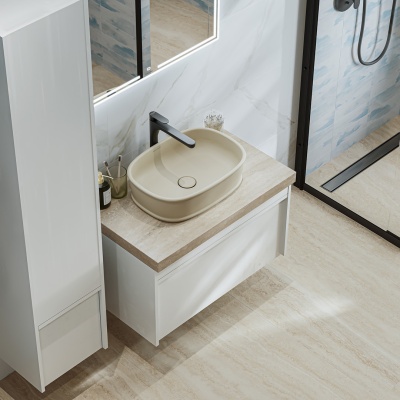 Раковина Circo/Чирко накладная 50, песочная матовая