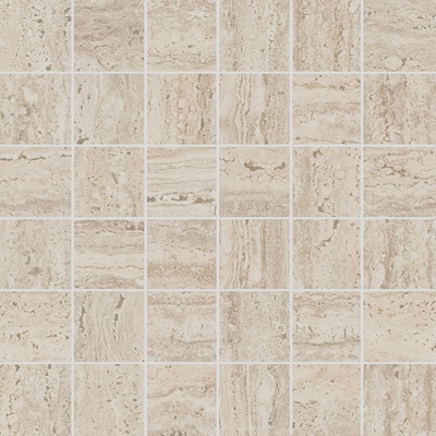 Декор Про Травертин мозаичный бежевый светлый матовый обрезной 30x30x0,9