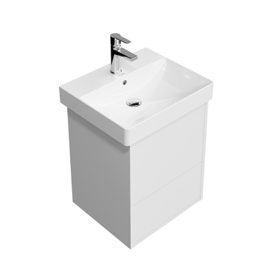 Тумба PRO подвесная 2 ящика 50, белая матовая