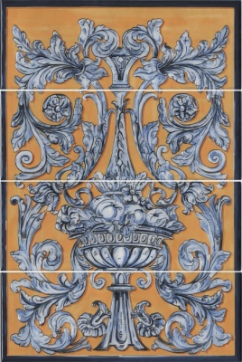 Панно Площадь Испании глянцевый (из 4 ч. разм. 15х40) 60х40x0,8