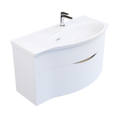 Тумба Riva/Рива 100 см правая, белая матовая Тумба Riva/Рива 100 см правая, белая матовая