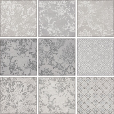 Керамическая плитка 20x20x0,69 Марчиана микс серый глянцевый Керамическая плитка 20x20x0,69 Марчиана микс серый глянцевый