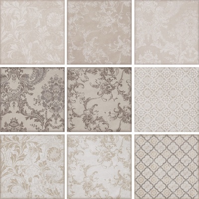 Керамическая плитка 20x20x0,69 Марчиана микс бежевый глянцевый