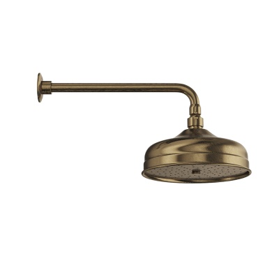 Душевая лейка MUSE "тропический дождь" с кронштейном, потертая бронза