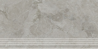 Ступень Сплит серый матовый обрезной 30x60x0,8