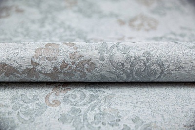 Обои виниловые Флора мотив, голубой Обои виниловые Флора мотив, голубой