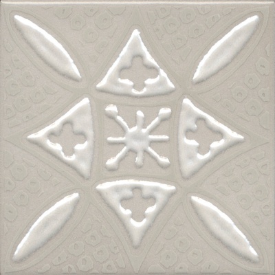 Декор Бахия 2 серый светлый глянцевый 9,8x9,8x0,7 Декор Бахия 2 серый светлый глянцевый 9,8x9,8x0,7