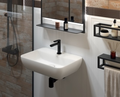 Раковина Plaza/Плаза подвесная 55, белая глянцевая