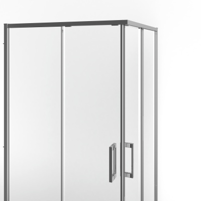 Душевой уголок Lindo/Линдо, раздвижной с функцией плавного открывания и закрывания, квадратный, 100х100х195, хром Душевой уголок Lindo/Линдо, раздвижной с функцией плавного открывания и закрывания, квадратный, 100х100х195, хром