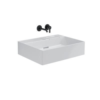 Раковина LOGICA мебельная без отверстий 60, белая глянцевая