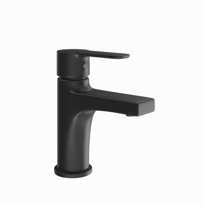 Смеситель Sonata/Соната для раковины без донного клапана, матовый черный