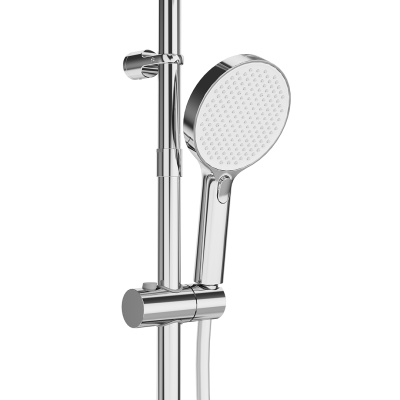 Душевая колонна Fonte/Фонте на 3 потока с поворотным изливом и механическим смесителем, хром