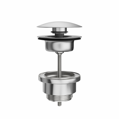 Донный клапан клик-клак для раковины, нержавеющая сталь