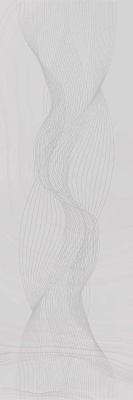 Декор Веро серый светлый глянцевый обрезной 40x120x1