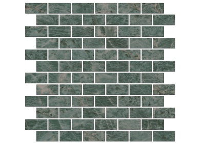 Декор Эвора мозаичный зеленый глянцевый 32x30x1,1