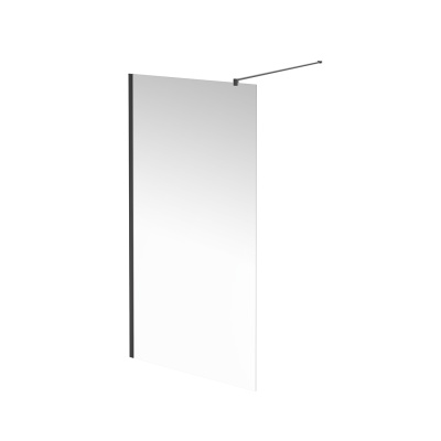 Душевая перегородка Vetro/Ветро, 100х195, матовый черный Душевая перегородка Vetro/Ветро, 100х195, матовый черный