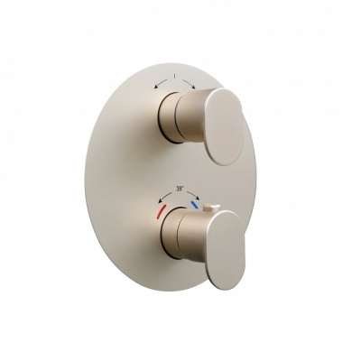Встраиваемый термостатический смеситель для душа Ole/Оле с регулировкой температуры, золотой атласный