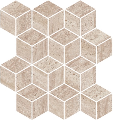 Декор Про Травертин мозаичный бежевый матовый обрезной 34,5x37x0,9