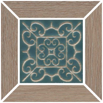 Декор Тровазо наборный бежевый тёмный матовый 13x13x0,9