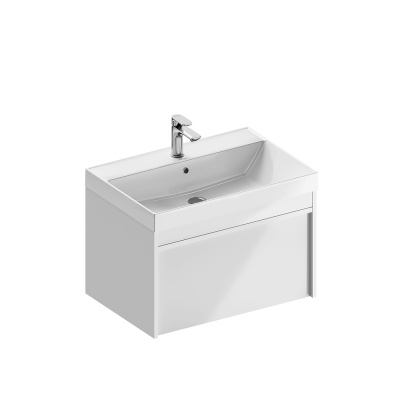 Тумба Modula/Модула подвесная 70 с ящиком 1+1, белая глянцевая