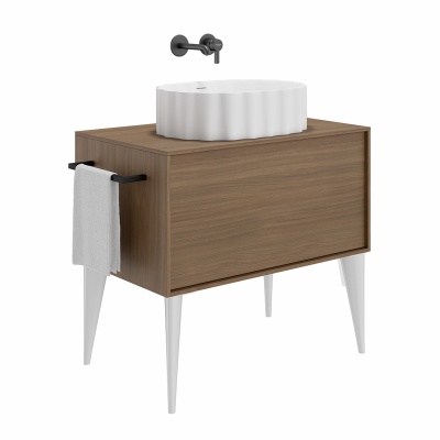 Тумба Atollo/Атолло напольная/подвесная с ящиком 80, деревянная Тумба Atollo/Атолло напольная/подвесная с ящиком 80, деревянная