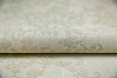 Обои виниловые Флора мотив, зеленый светлый