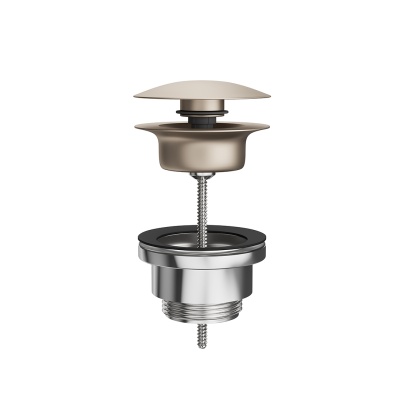 Донный клапан клик-клак для раковины, золотой атласный